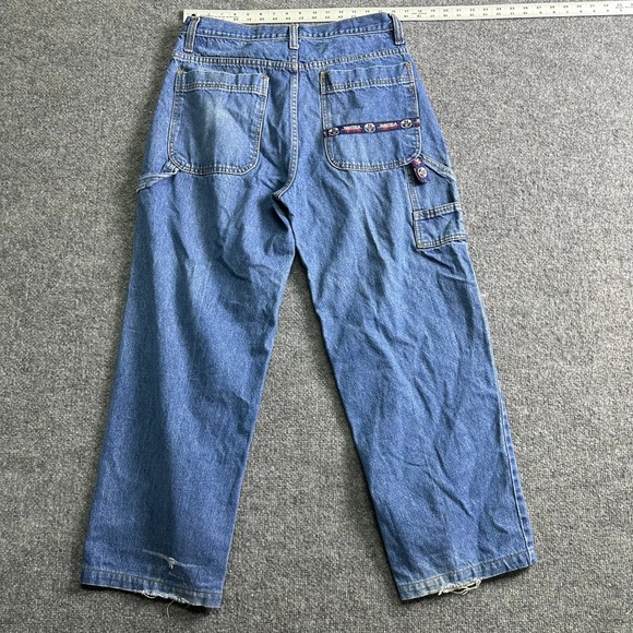 Nautica Other - Nautica Carpenter Jeans Mens Size 34 Blue Relaxed Straight Leg Logo Tape Utility